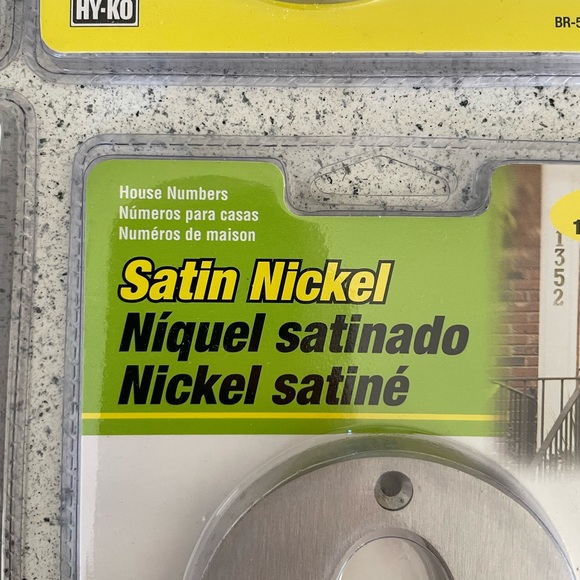 Satin Nickel house numbers. Brand new. - Picture 3 of 4